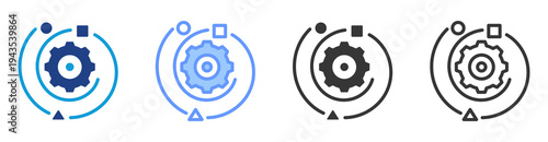 Dynamic Adaptation icon set multiple style collection