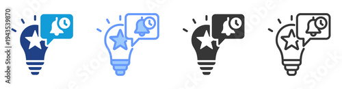 Smart Reminders icon set multiple style collection