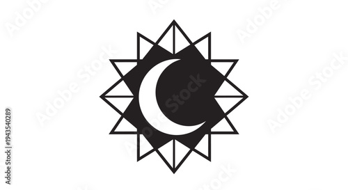 Crescent Moon in Star Symbol.
