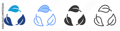 Sustainable Materials icon set multiple style collection