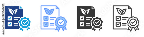 Green Standards icon set multiple style collection