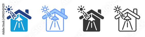 Daylight Harvesting icon set multiple style collection