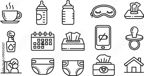 Mother's day icons for new moms and parenting essentials