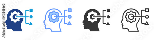 Adaptive Behavior icon set multiple style collection