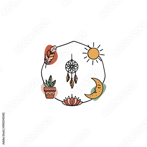 Dreamcatcher with feathers and beads 1.