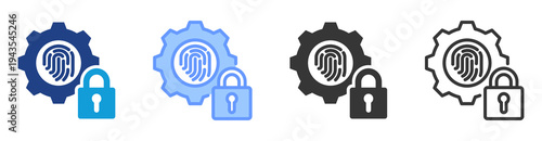 Access Control icon set multiple style collection