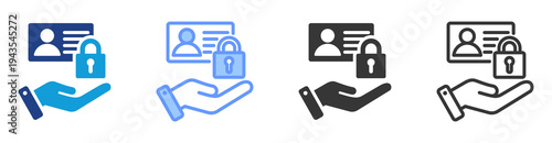 Privileged Access icon set multiple style collection