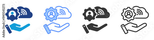 User Provisioning icon set multiple style collection