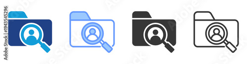 User Directory icon set multiple style collection