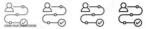Customer Journey  Icon Set Different Style Collection
