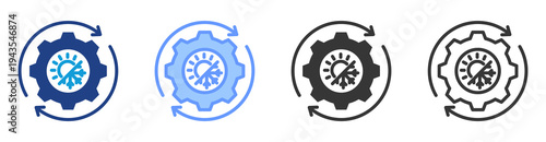 Climate Controlled icon set multiple style collection