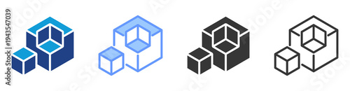 Modular Components icon set multiple style collection