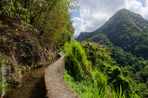 The Beauregard Canal path, also known as the Slave Canal Le Carbet, Martinique, France)