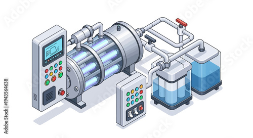 Industrial Water Purification System With UV Sterilization and Advanced Filtration