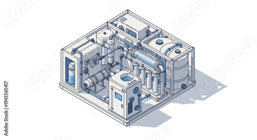 Industrial Water Treatment System with Advanced Filtration and Purification Technology