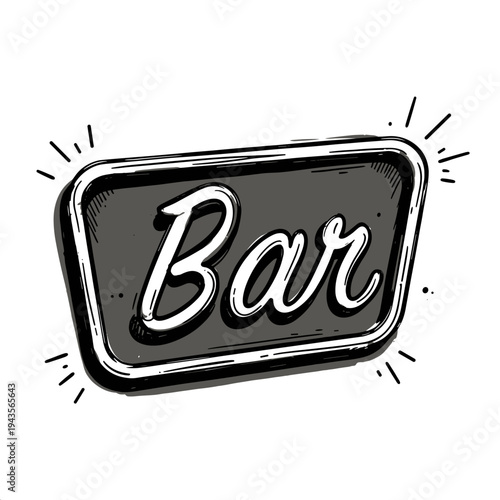 Retro neon bar sign with a vintage feel