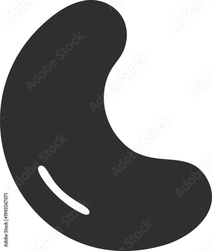 Jelly Bean Icon Silhouette Vector Graphic with Bean with Icon with Silhouette with Graphic