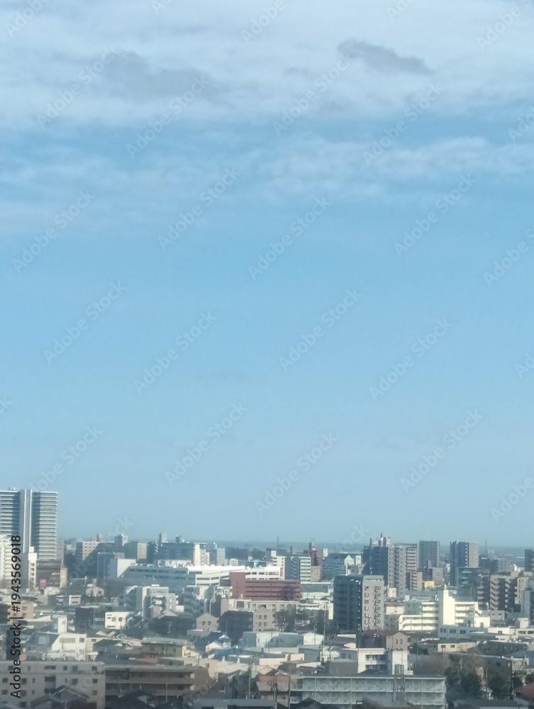Obraz premium 窓からの町の風景