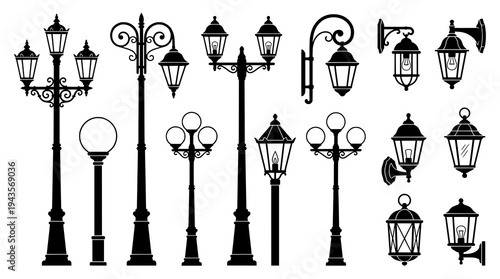 Collection of Street Lamps and Lanterns