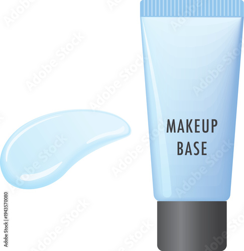 ブルー系メイク下地とテクスチャスウォッチ