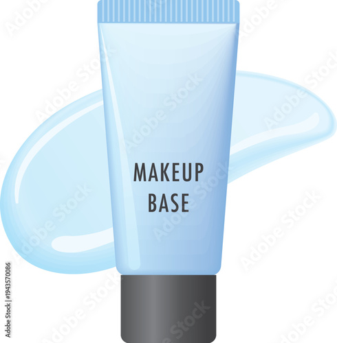 ブルー系メイク下地とスウォッチ背景