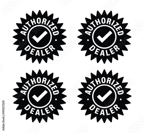 Four black starburst seals verifying.
