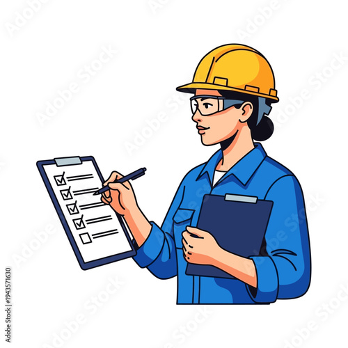 Female Engineer Inspecting Site