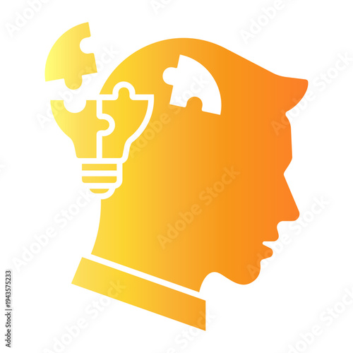 critical thinking Gradient icon