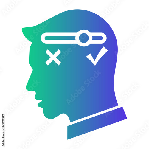 critical thinking Gradient icon