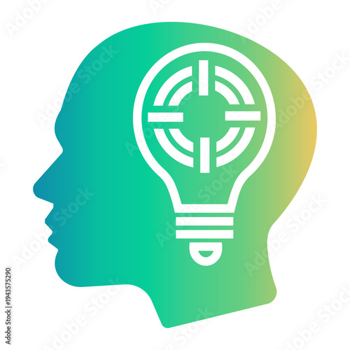 critical thinking Gradient icon