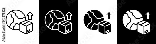 export white icon set design