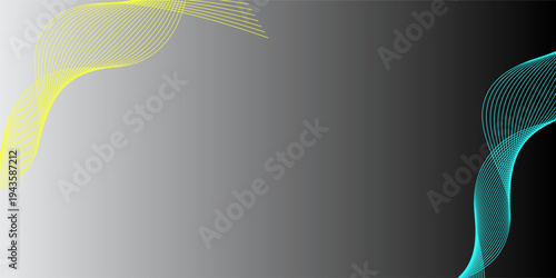 Dark abstract background with a glowing abstract waves, abstract background