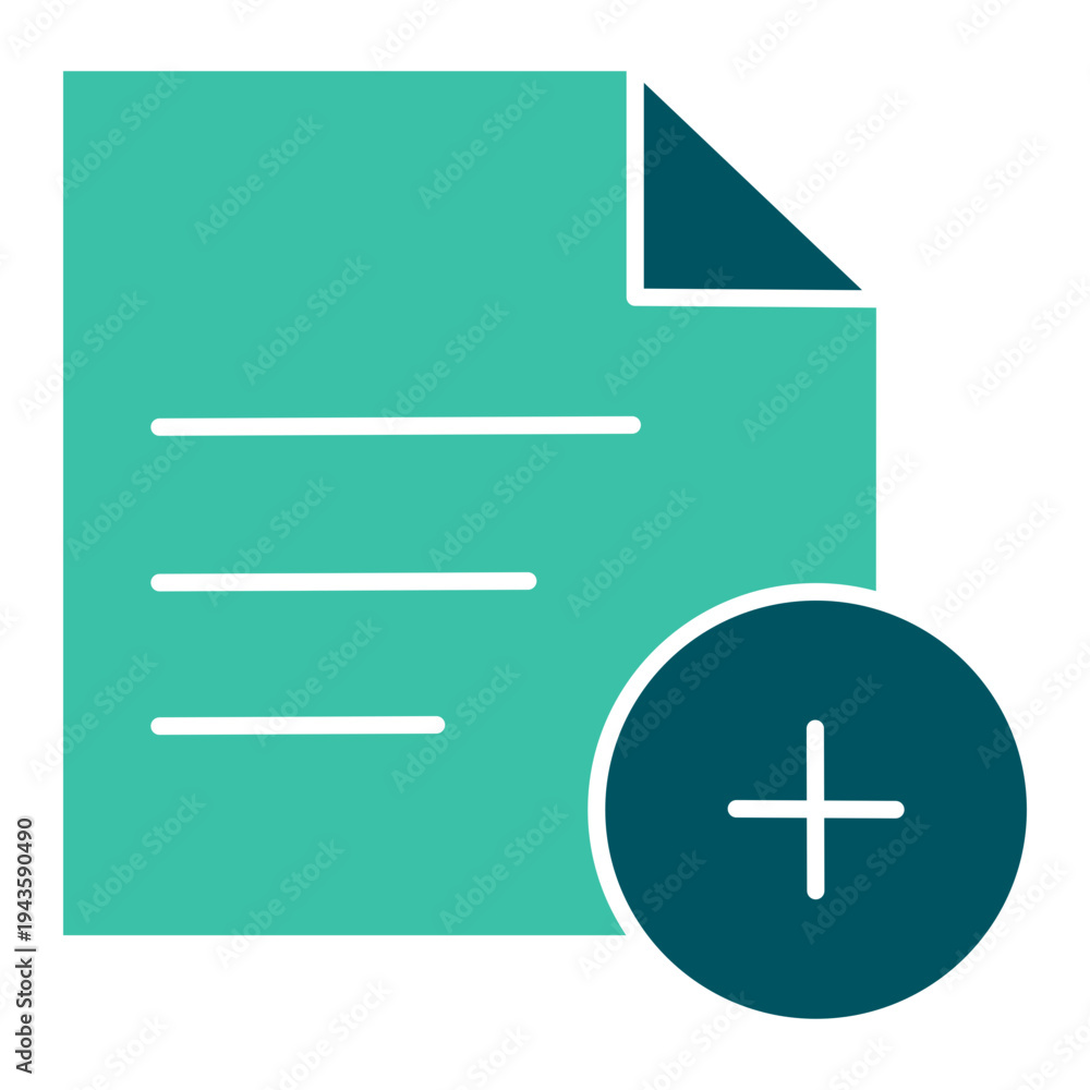 Obraz premium Add New Document Icon