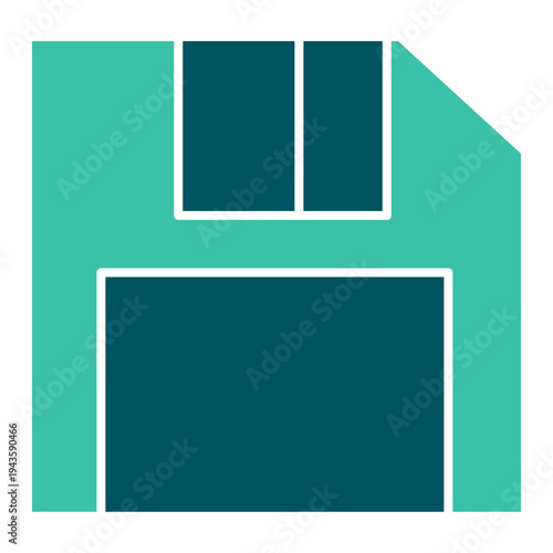 Schilderij op canvas Floppy Disk Save Icon