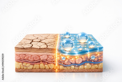 Moisturizing skin layers with ectoin enhances hydration and protects against dryness while promoting healthy glow