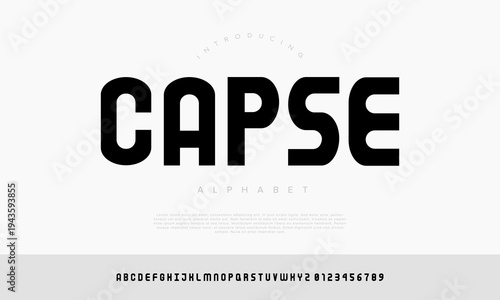 Capse bold block display font for heavy impact branding sports logo design and urban streetwear typography