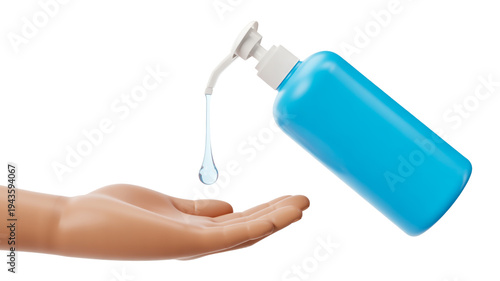 Hand Sanitizer Dispenser Dropping Liquid onto Palm