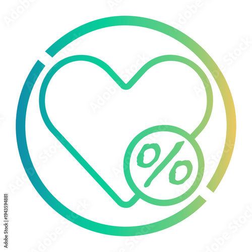 loyalty Line Gradient Icon