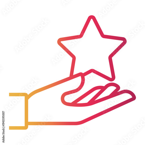 loyalty Line Gradient Icon