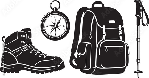 Hiking gear and accessories for outdoor adventure travel