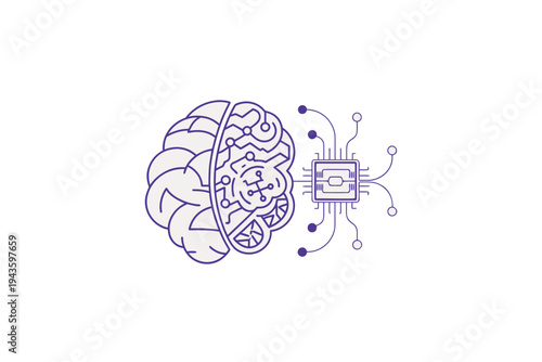 brain with luminous spike crown