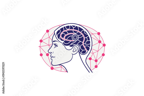 dreamy abstract brain icon