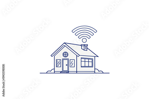 house wifi signal home connection icon