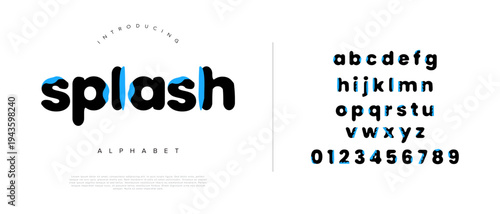 Splash liquid bubble display font for summer branding fun logo design and creative water theme typography