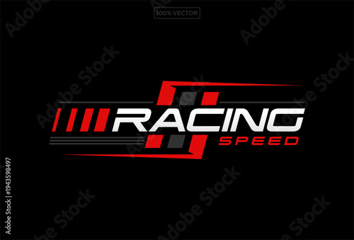 Racing sticker development for car,tee shirt or logo design illustration