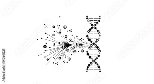 Abstract representation of genetic information impacting DNA structure