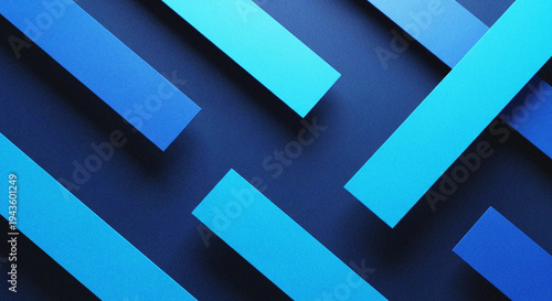 Vibrant blue geometric shapes create a modern textured surface with appealing depth