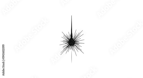 Abstract burst of radiating lines from a central point, symbolizing energy or a star.