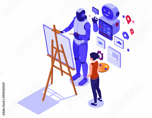 Robot Artist Painting with Human Assistance.