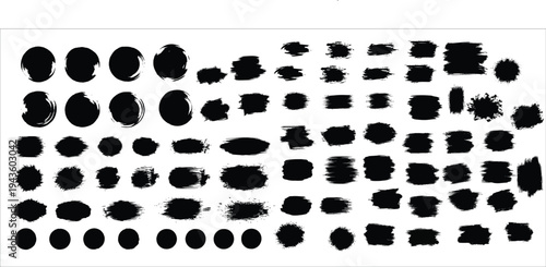 Abstract pattern of black shapes on white background